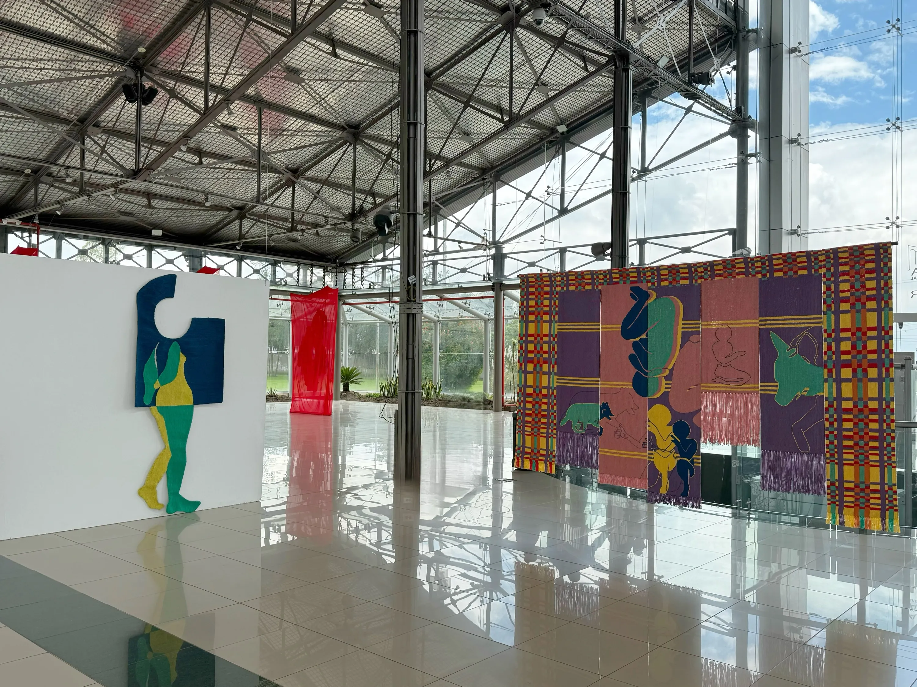 Installation view of Portuguese Textile Art in Quito