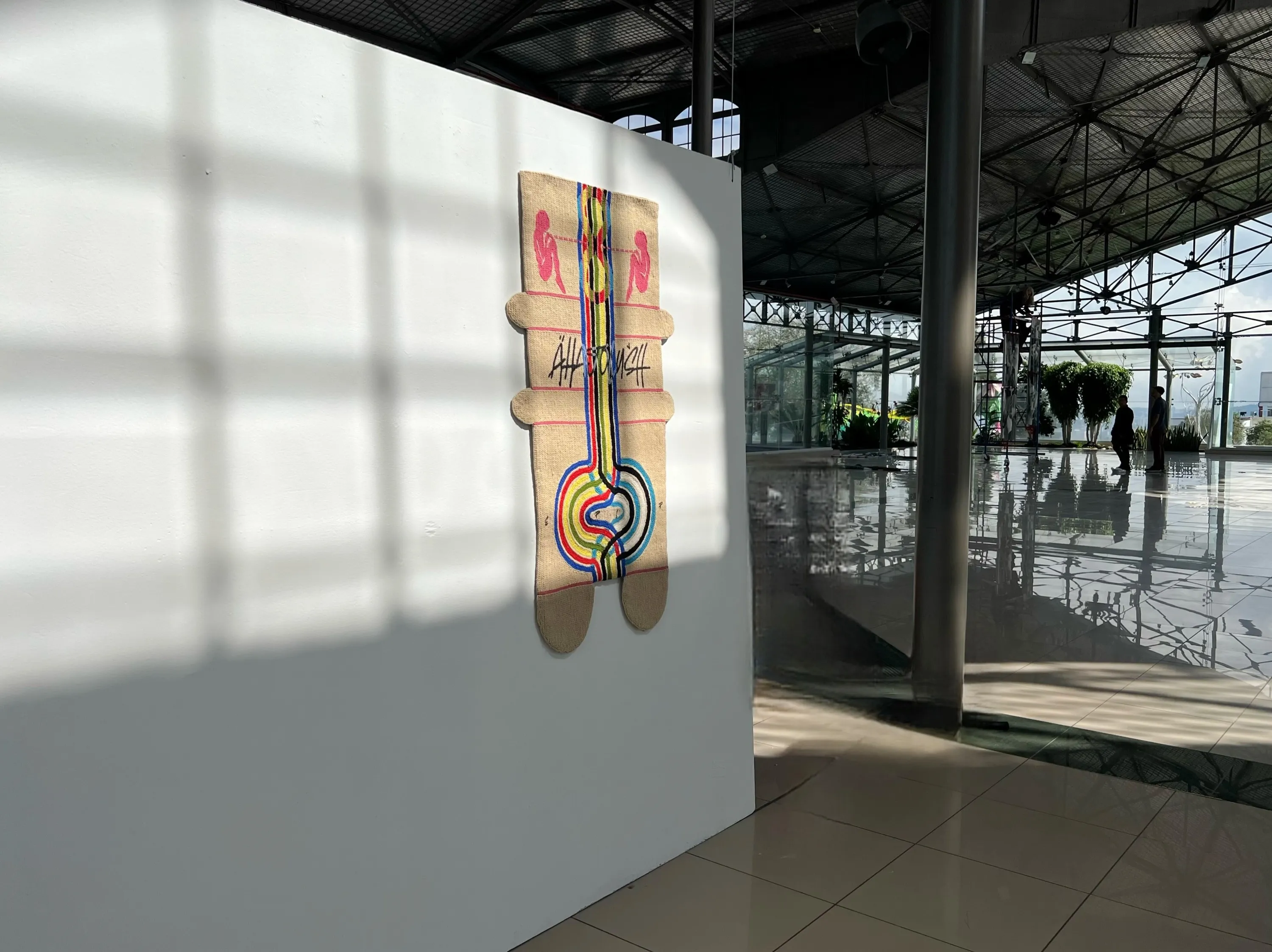 Textile work installed in Portuguese Textile Art