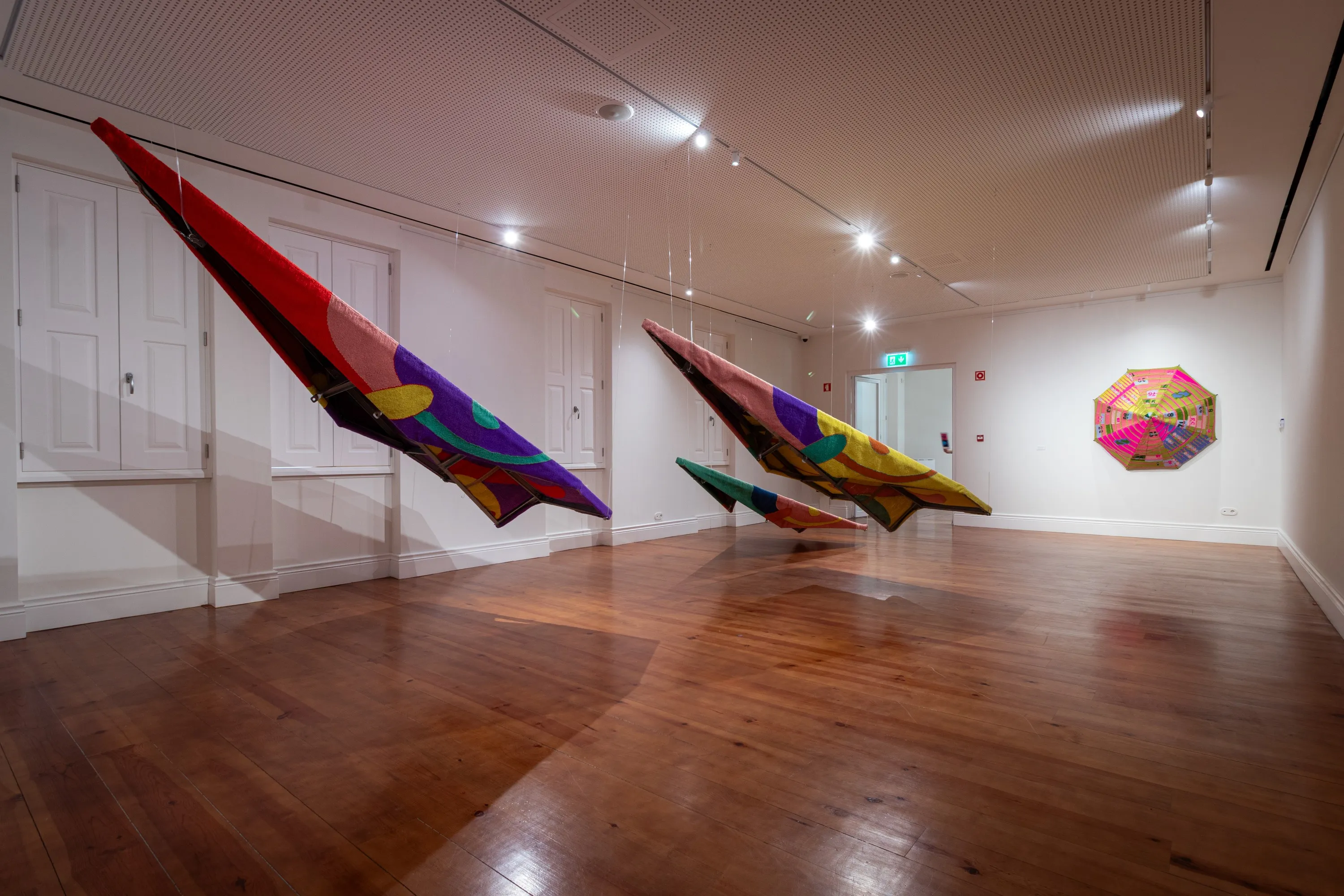 Suspended sculptural works in PRIMEIRA PARAGEM