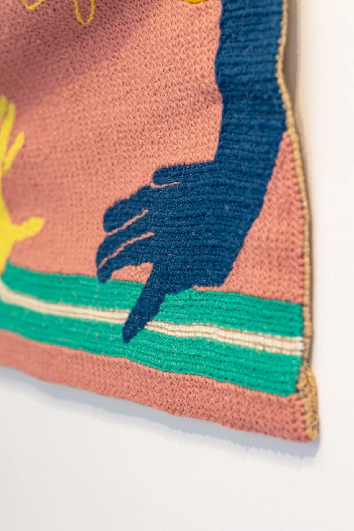 Detail of the lower embroidered figure in HIDE & SEEK by Susana Cereja