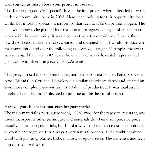 INTERVIEW WITH SUSANA CEREJA — 11