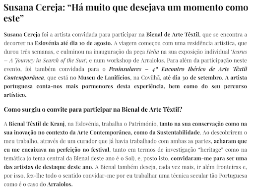 SUSANA CEREJA: “HÁ MUITO QUE EU DESEJAVA UM MOMENTO COMO ESTE” — 1